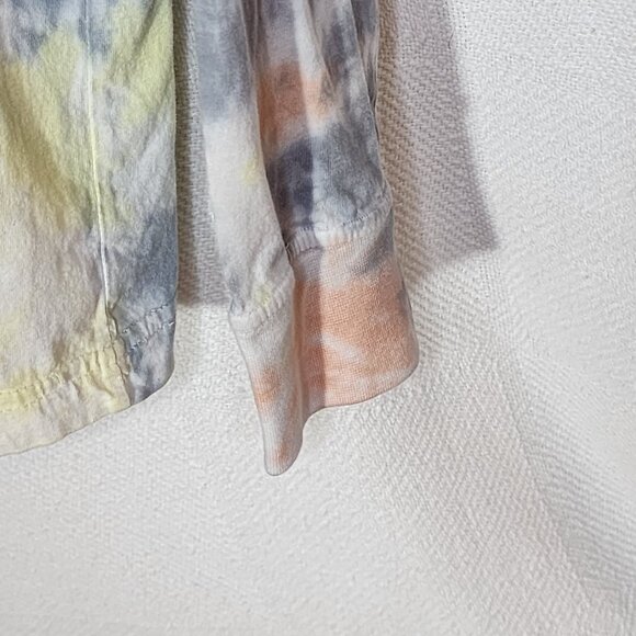 Southern Spirit Multi Color Blue Yellow Orange Tie Dye Cotton New Orleans Tee M - Picture 14 of 16